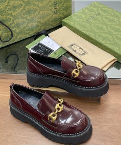 2024 early autumn new thick sole single shoe GUcc 𝐢 boat anchor buckle loafers ️️️ Top levelk8l80gv4