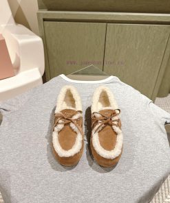 | ²⁰²4 𝐬𝐬  🤍🤎MIUMIU new American retro style wool integrated bean shoes~a must-have~casual pixzzj87
