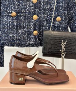 MIU MIU 25S Early Spring New ProductStray heeled sandals with tight heels for fashion showsEurhswjar