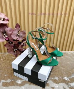 Aquazzura2024 New Top Pineapple Women's Hollow High Heel Sandals Original 1:1 Open Mold Heel4ylwi0ip