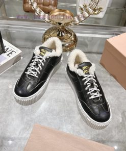 Miu Miu 24ss Thick Bottom Biscuit Bottom 24ss Spring/Summer New British Style Strap up Whiteuvivzwjc