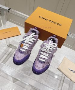 Men's styleThe LV skate tassel sneakers feature floral patterns on denim fabric, giving a viv6c6wz59