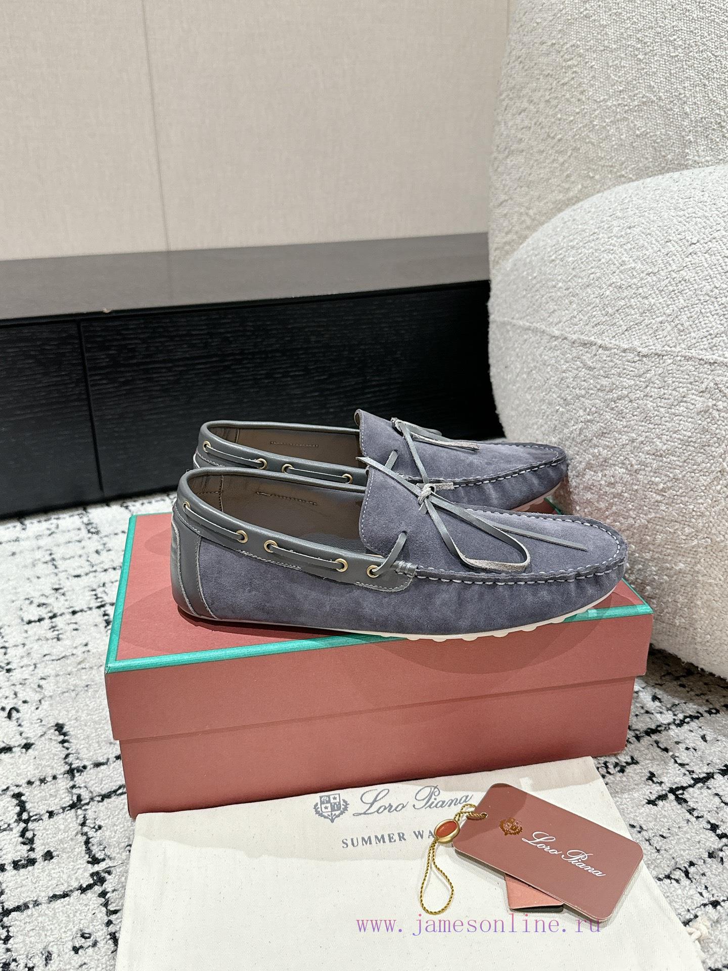 Top Men's StyleLoro Piana 25/Latest Men's Casual Bean ShoesThe upper of the shoe is made of 50csusa4 - Image 3