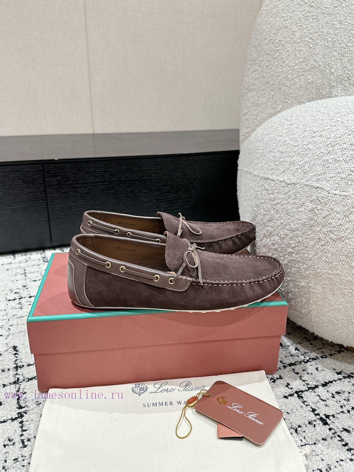 Top Men's StyleLoro Piana 25/Latest Men's Casual Bean ShoesThe upper of the shoe is made of qd7ddtyb - Image 3