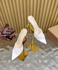 Gianvito Rossi 2024 Classic Pointed PVC Film High Heels Half Drag————————————Its appearance im1jnefm