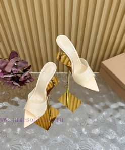 Gianvito Rossi 2024 Classic Pointed PVC Film High Heels Half Drag————————————Its appearance 378j6sbi