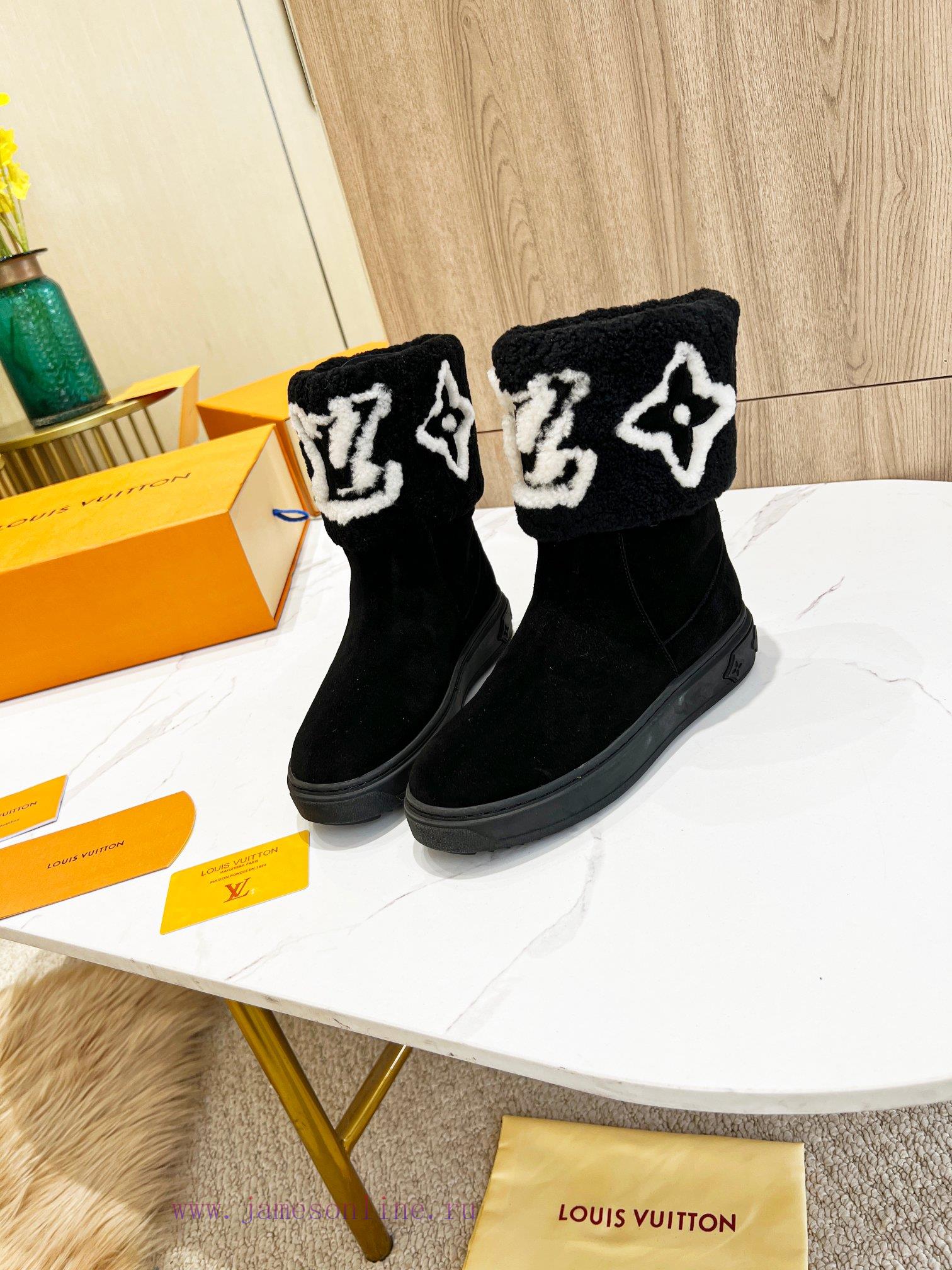 p. Classic Lv snow boots are made of handmade patchwork fabric, and each pair of shoes consu2s1mpbp2 - Image 4