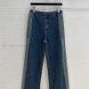 🤞 BK77535 Miss Dior Jacquard Strip Side Straight Leg Jeans Original Custom Retro Original Color cxao3e30