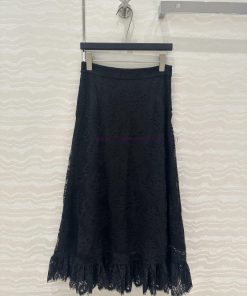 AB77551 Miss Dior French Lace Long Half Skirt With Eyelash Positioning Lace Lace Heavy Industry w0awlcef