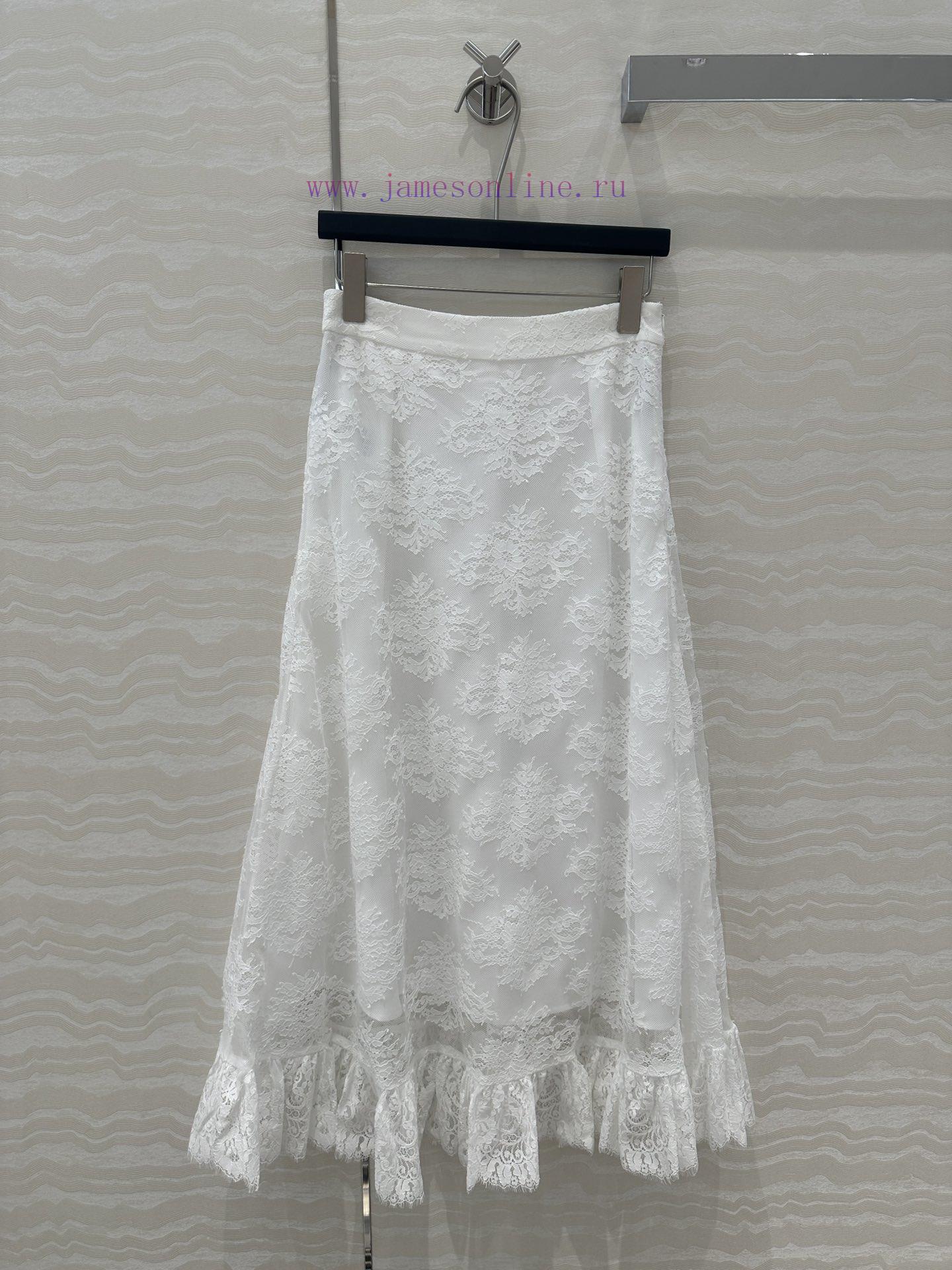 AB77551 Miss Dior French Lace Long Half Skirt With Eyelash Positioning Lace Lace Heavy Industry ideky8ju