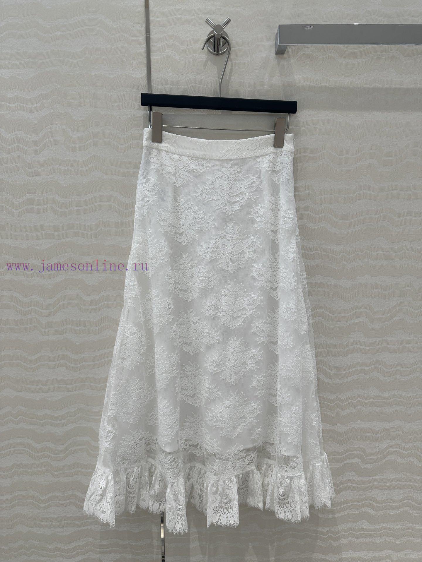 AB77551 Miss Dior French Lace Long Half Skirt With Eyelash Positioning Lace Lace Heavy Industry ideky8ju - Image 2