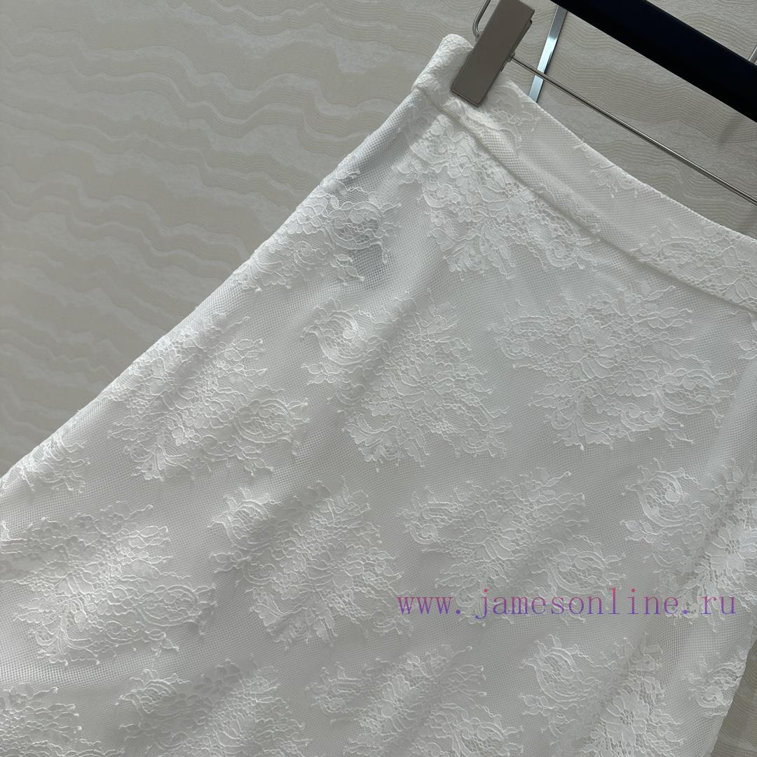 AB77551 Miss Dior French Lace Long Half Skirt With Eyelash Positioning Lace Lace Heavy Industry ideky8ju - Image 5