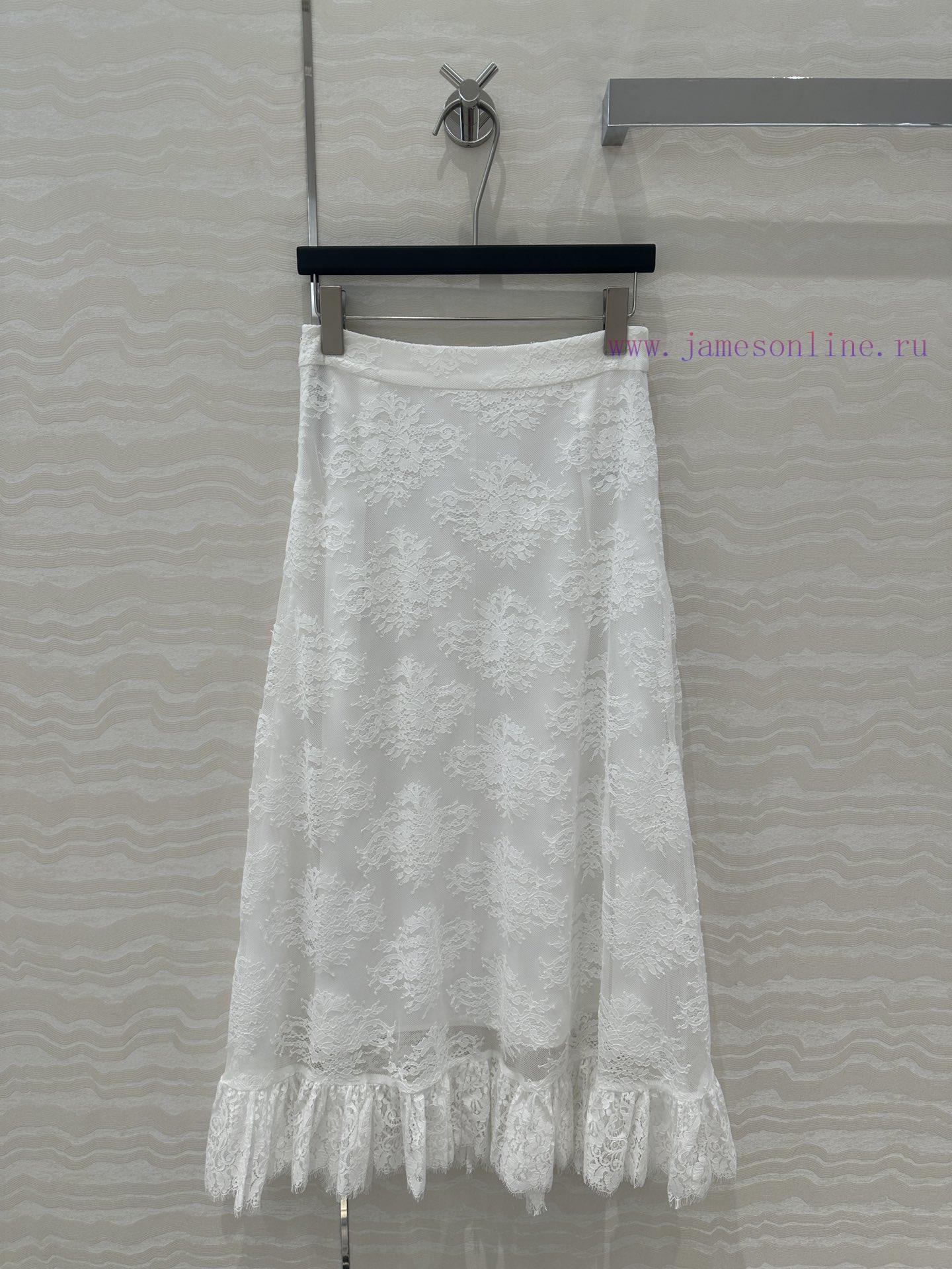 AB77551 Miss Dior French Lace Long Half Skirt With Eyelash Positioning Lace Lace Heavy Industry ideky8ju - Image 10