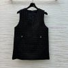 CL77555 Chanel 25 Early Spring New Item Sequined Coarse Tweed Vest Dress With Black Sequins Emb evlqxb0h