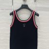 AT77565 Miss Dior Tennis Sport Knitted 🧶 Tank Top Temperament U-neck Slim Fit Versatile And Not wfj7d7wx