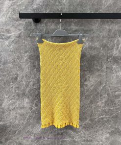 ZB61078 Prada 25Ss Spring/summer New Diamond Grid Pleated Crochet Slim Fit Long Skirt | Yb Deve ktytrvqa