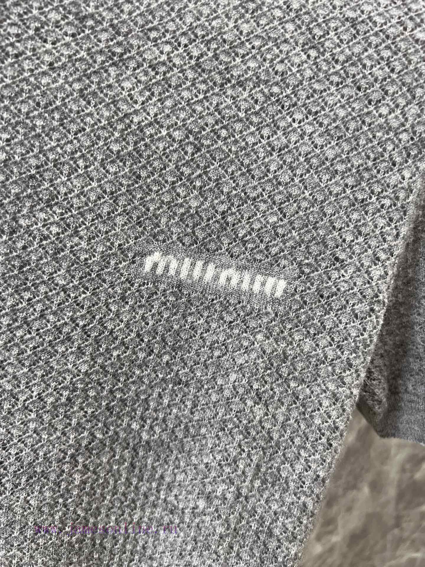 ZT61083 Miumi * 25Ss Summer New Micro Label Hollow Knitted Short Sleeve Top | Developed By Yb T ct3mcxlj - Image 6