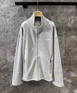 ZW60556 Miumi * 25SS Spring/Summer New Letter Embroidered Stand Up Collar Zipper Coat | Develop gtxqfh09