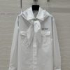 ️ AC75165 Miu Miu Dress Up 25s Spring/Summer New Product Scout Series Scarf Tie Shirt Fashionab rgiztz92