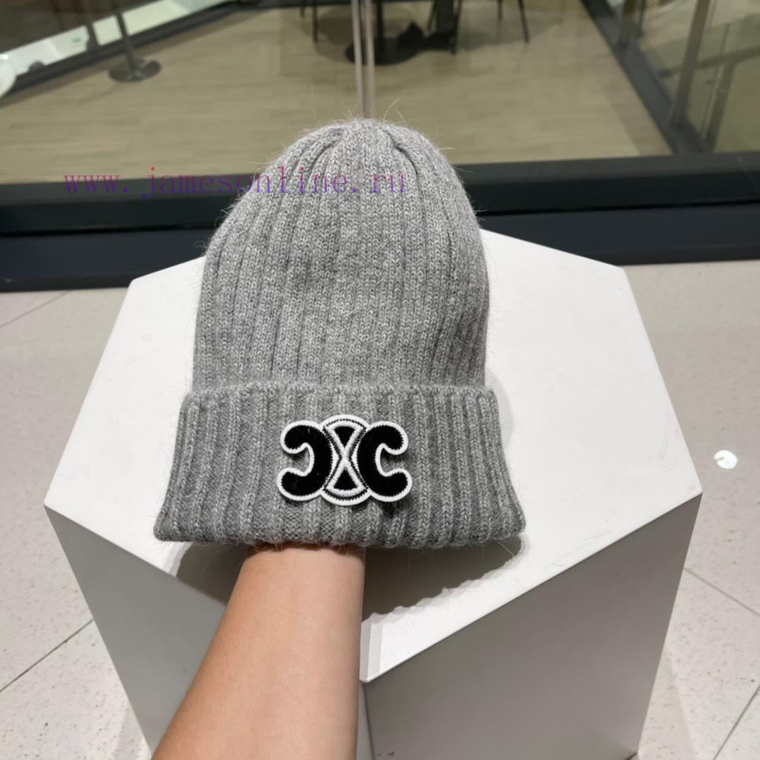 CELINE new rabbit fur knitted yarn hat for autumn and winter, super popular with first-class0tg5edbh - Image 4
