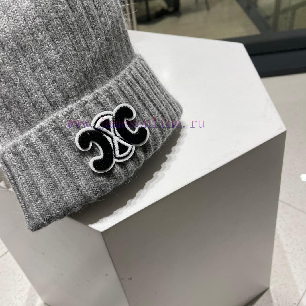 CELINE new rabbit fur knitted yarn hat for autumn and winter, super popular with first-class0tg5edbh - Image 7