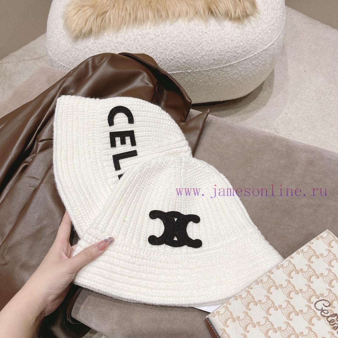 𝐂𝐞𝐥𝐢𝐧 * Popular explosive 𝐋𝐢𝐬𝐚 Same styleTriumphal Arch/Letter Knitted Woolen Fisherman's Haitdrkq40