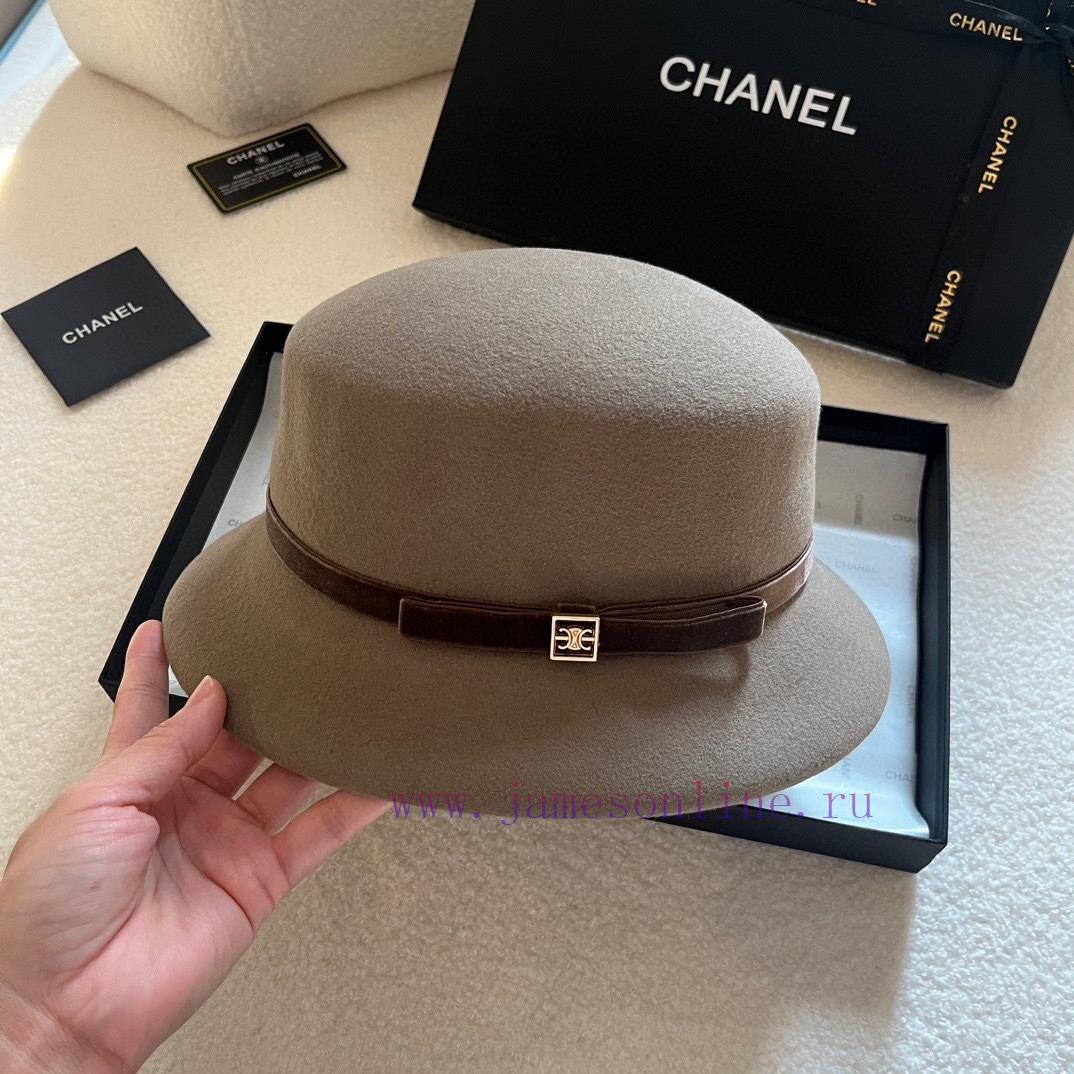Celine's new autumn and winter woolen basin hat, made of 100% wool fabric, wool top hat, witdgzy0gr0 - Image 4