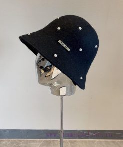 Miumiu autumn and winter woolen hat, custom-made by heavy industry, embroidered with small fhnhgbtlh