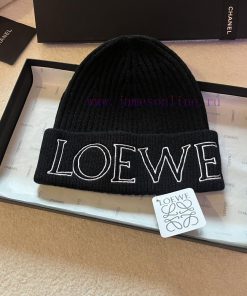 LOEWE autumn and winter new knitted woolen hat, embroidered logo, new style214chaax