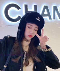 Thickened rabbit furChanel autumn and winter new ear protection hat, rabbit fur cold hat, ofiq3sbwgw