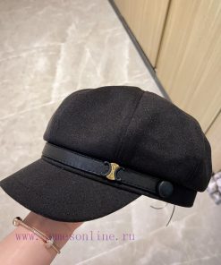 CELINE 2024 new Arc de Triomphe British retro military hat, three-dimensional hat design, ve13mzxc05