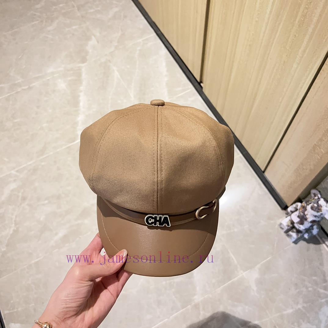 Chanel 2024 new Chanel belt splicing material military hat, three-dimensional hat design, velf83g63z - Image 4