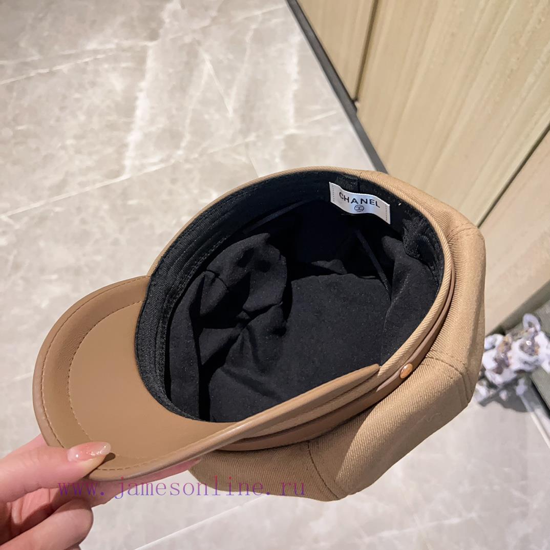 Chanel 2024 new Chanel belt splicing material military hat, three-dimensional hat design, velf83g63z - Image 9