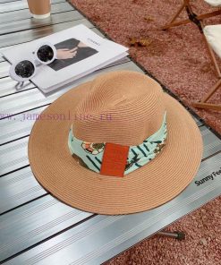 LOEWE Straw Hat, Beach Straw Hat, Sunscreen Top Hat, Made of Paper Grass Weaving, Versatilepr0iqunb