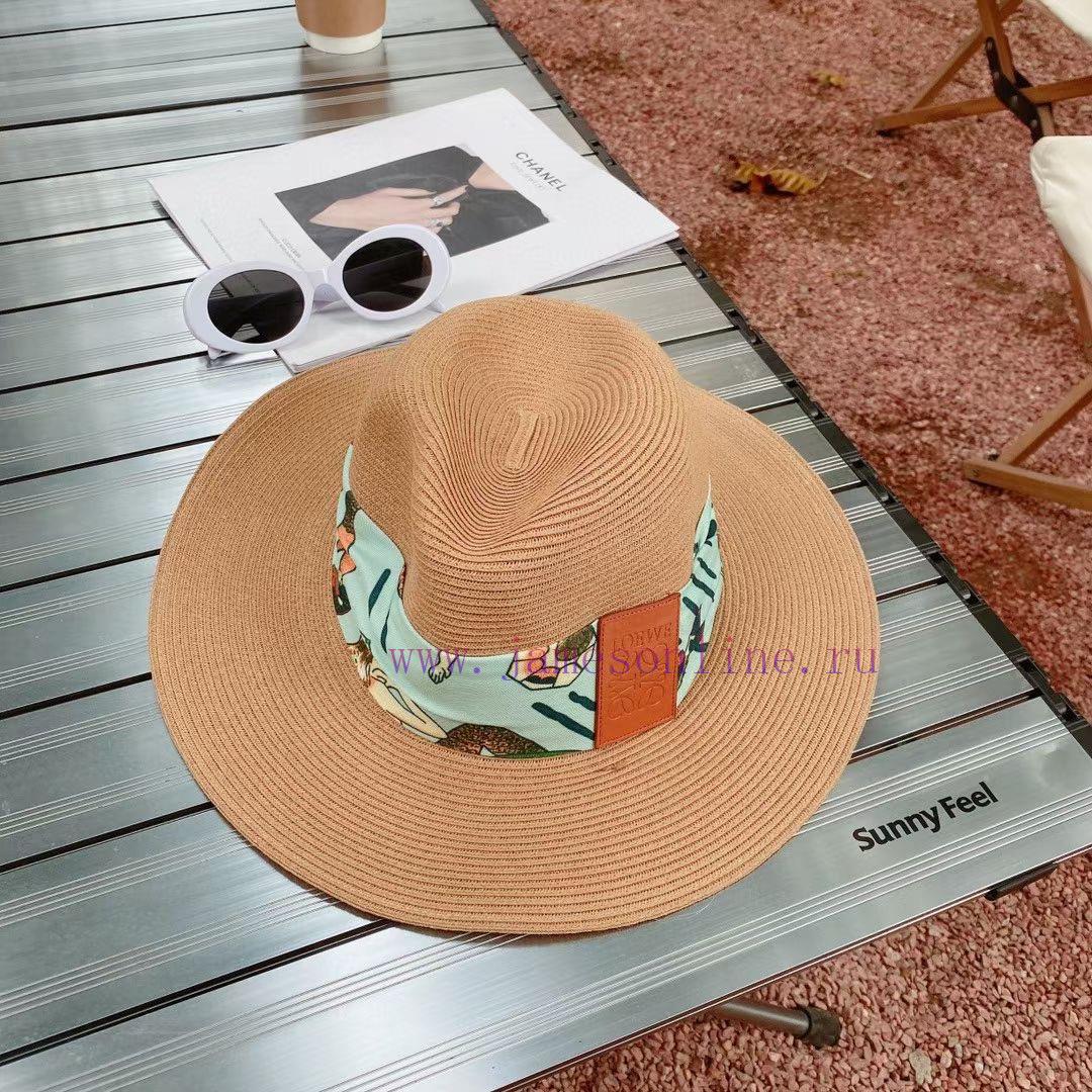 LOEWE Straw Hat, Beach Straw Hat, Sunscreen Top Hat, Made of Paper Grass Weaving, Versatilepr0iqunb - Image 4