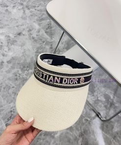 DIOR 2024 Summer New Ribbon Brand Sunshade Hat with Empty TopExclusive design, summer selectb8zlotb4