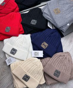 Loewe wool set hat classic set hat scarf warm and super comfortable~Winter girl's anti-aging19iqp2yf