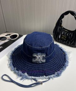 Celine's new washed denim fisherman hat is of the best quality, casual and elegant, simple ax6uq2sld