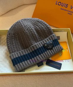 Lv wool knitted hat, men's woolen hat, high-end quality6p08qdo8