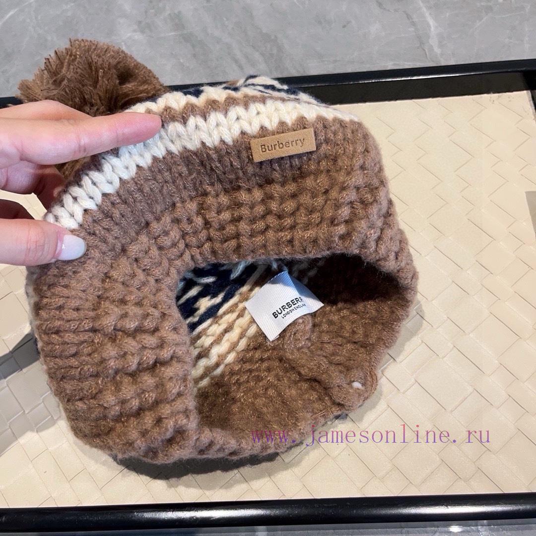 Burberry's new woolen hat, warm knit for autumn and winterHath7hwem25 - Image 5