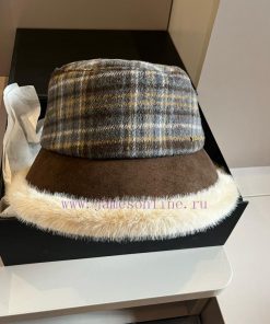 Burberry plaid fisherman hat, autumn and winter with fleece hat, head circumference 57cm9u1sbbg8