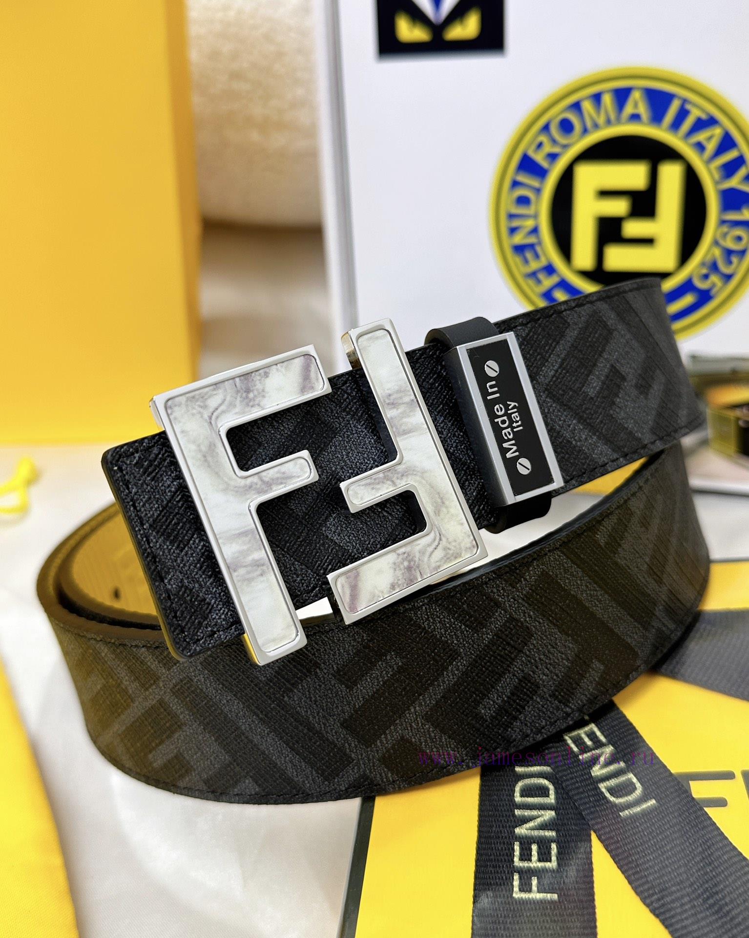 Belt FENDI Fendi ReproductionThe waistband is made of 100% cowhide, ensuring genuine leather 97yyqt5j - Image 4