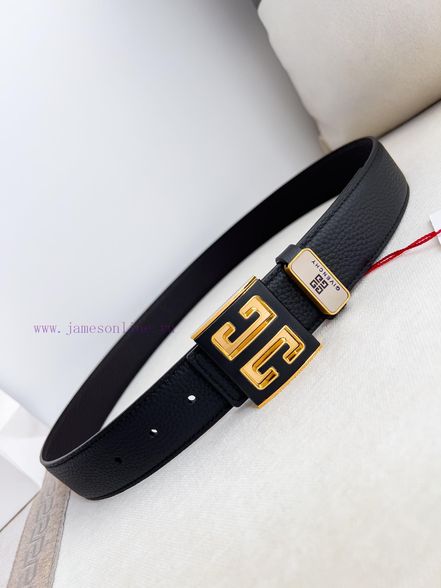 Givenchy GIVENCHY Belt ️ BeltHanging buckle, pure steel material buckle head, double-sided c 82pwjib2 - Image 4