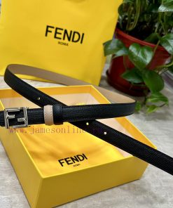 FENDL/Fendi width 20MM, imported calf leather, matched with ruthenium palladium plated F-buc ehrnmbmm