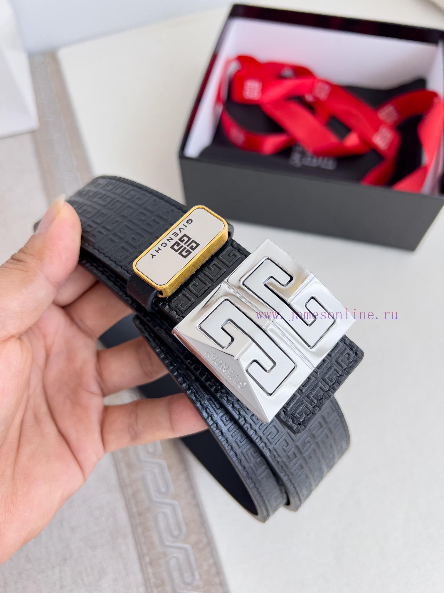 Givenchy GIVENCHY Belt ️ BeltHanging buckle, pure steel material buckle head, double-sided c 182ohn9e - Image 4