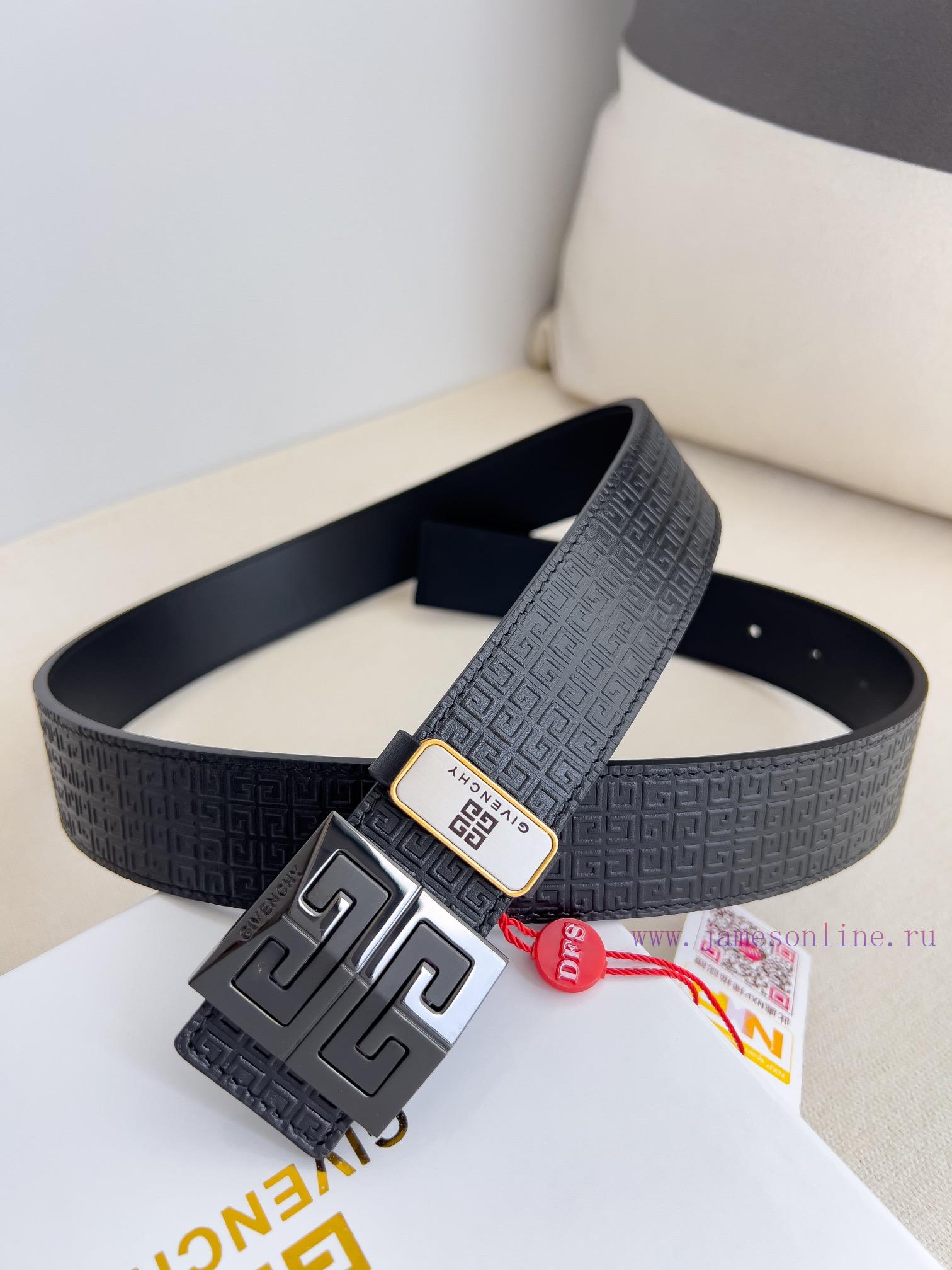 Givenchy GIVENCHY Belt ️ BeltHanging buckle, pure steel material buckle head, double-sided c 182ohn9e - Image 7