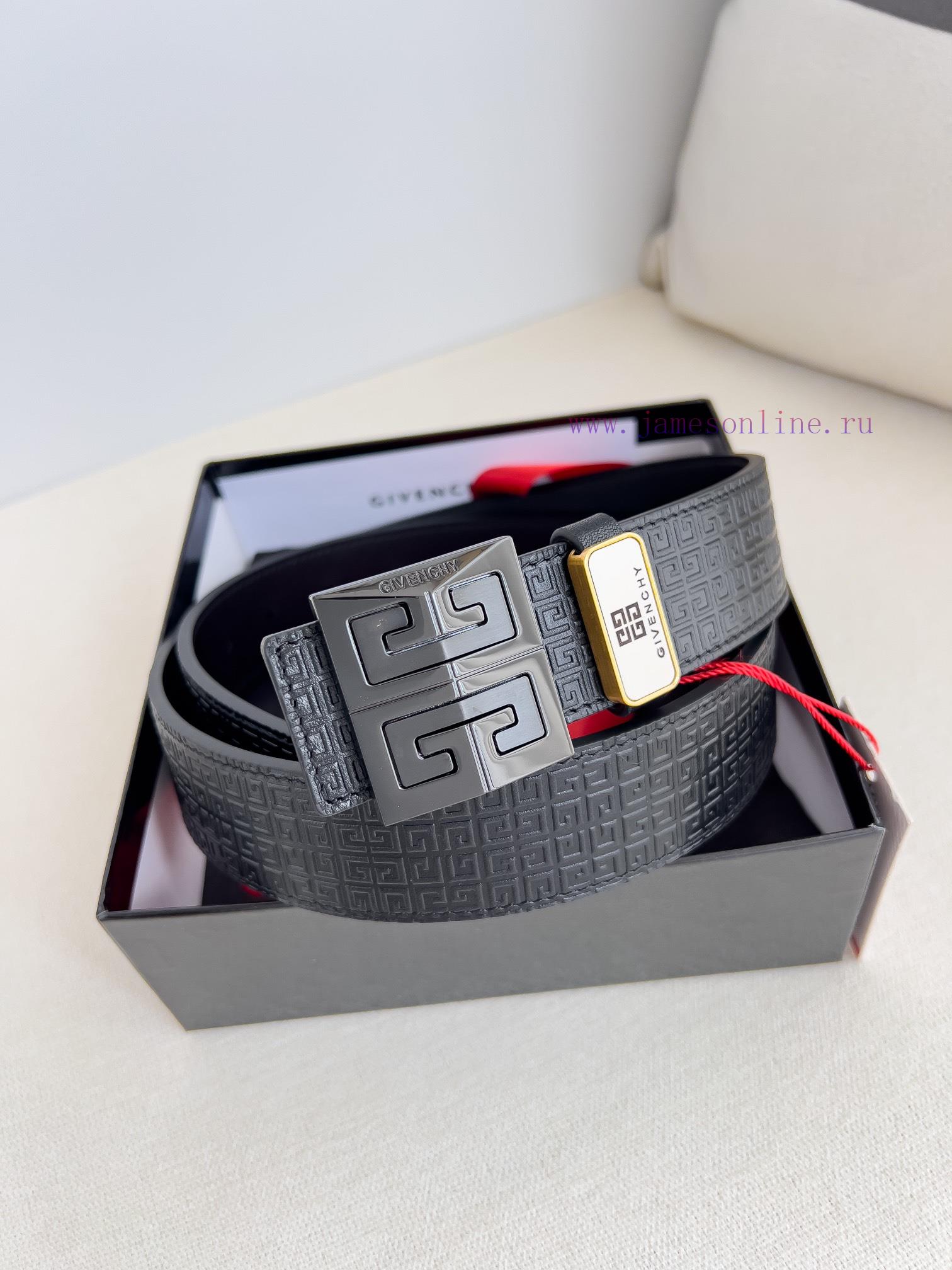 Givenchy GIVENCHY Belt ️ BeltHanging buckle, pure steel material buckle head, double-sided c dnynu85h