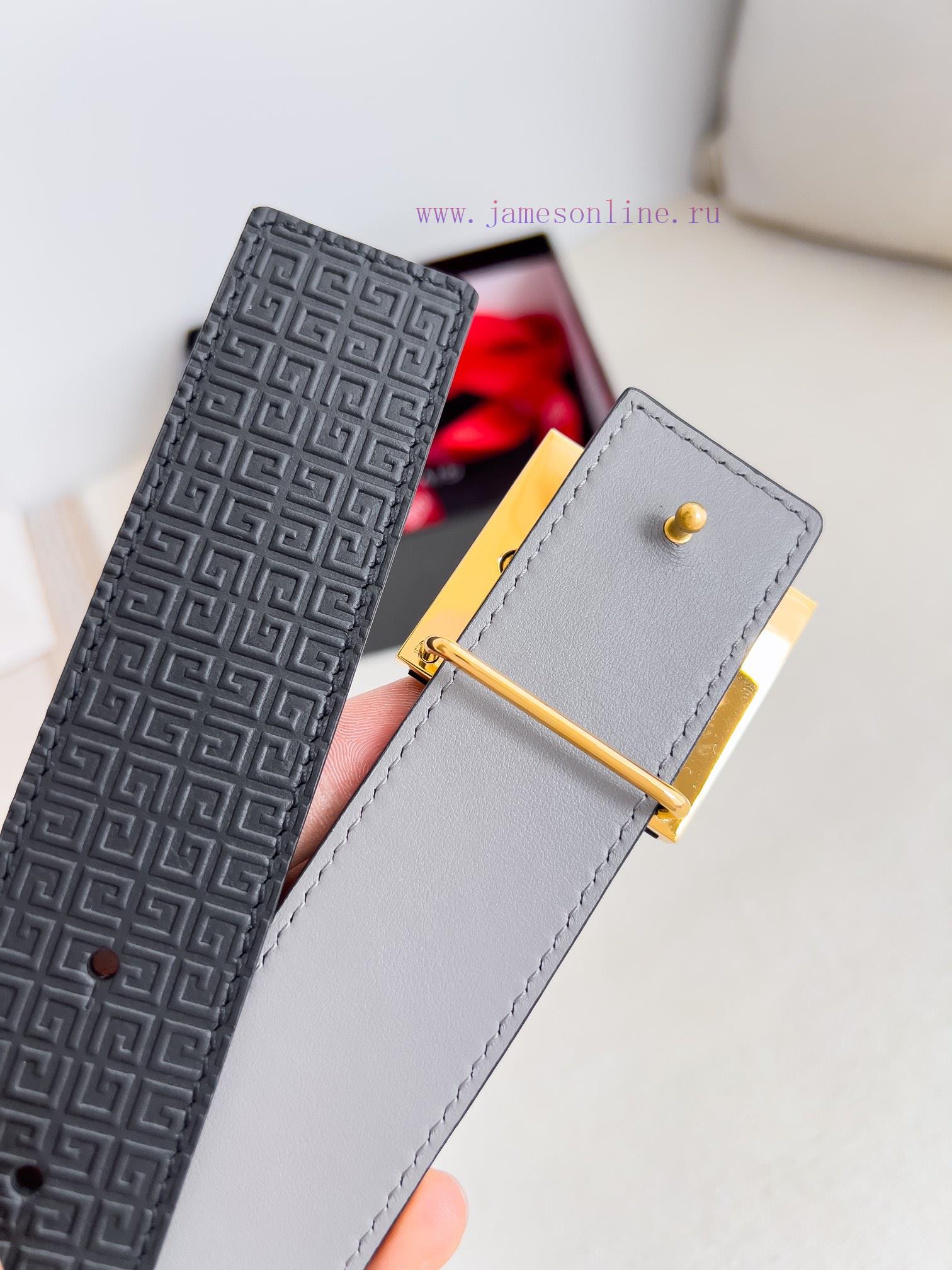 Givenchy GIVENCHY Belt ️ BeltHanging buckle, pure steel material buckle head, double-sided c md2dfnj9 - Image 6