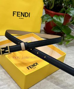 FENDL/Fendi width 20MM, imported calf leather, matched with ruthenium palladium plated F-buc t7sl0762