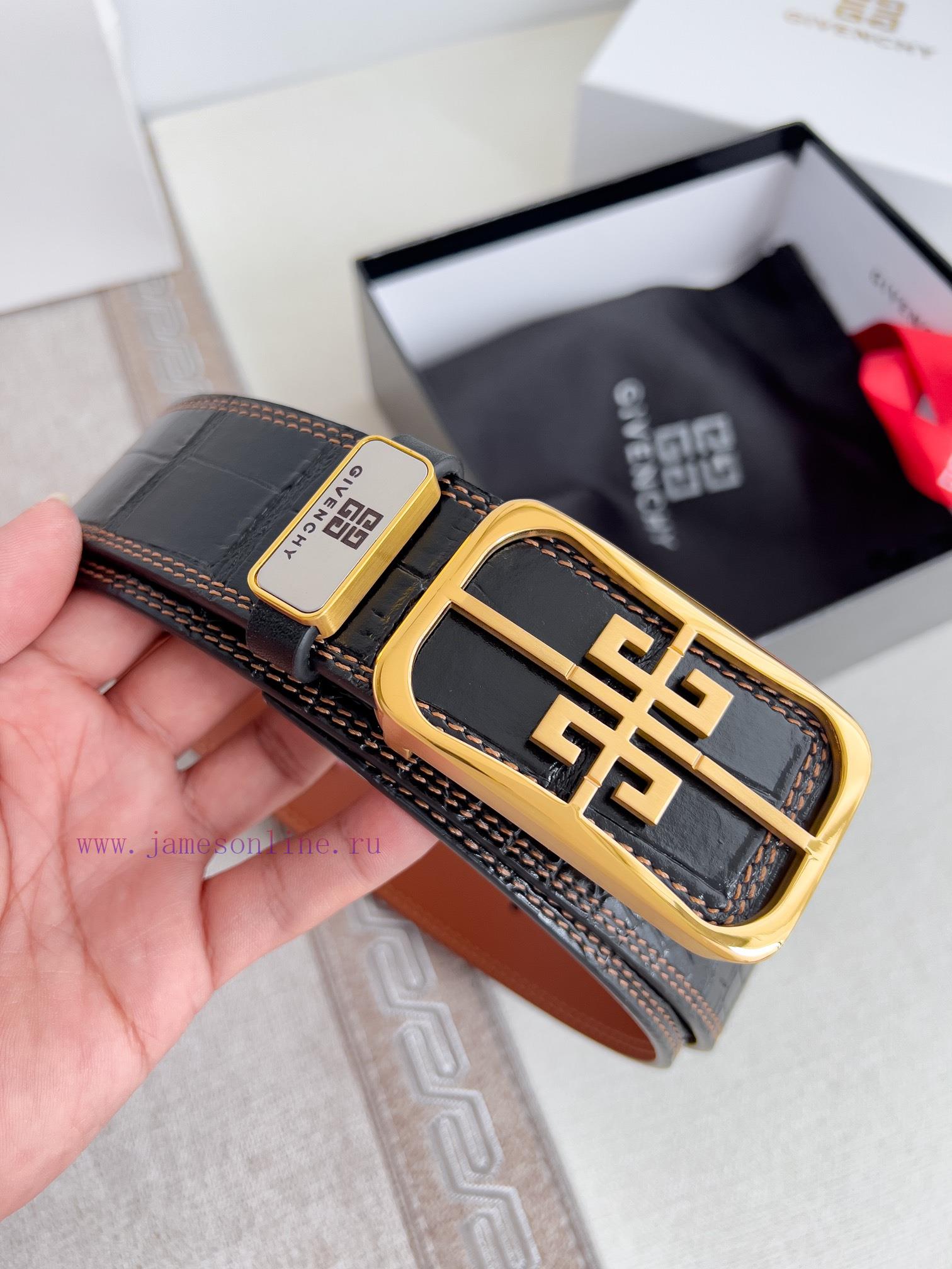 Givenchy GIVENCHY Belt ️ BeltBuckle, smooth buckle made of pure steel material, leather belt g5kpojqd - Image 3